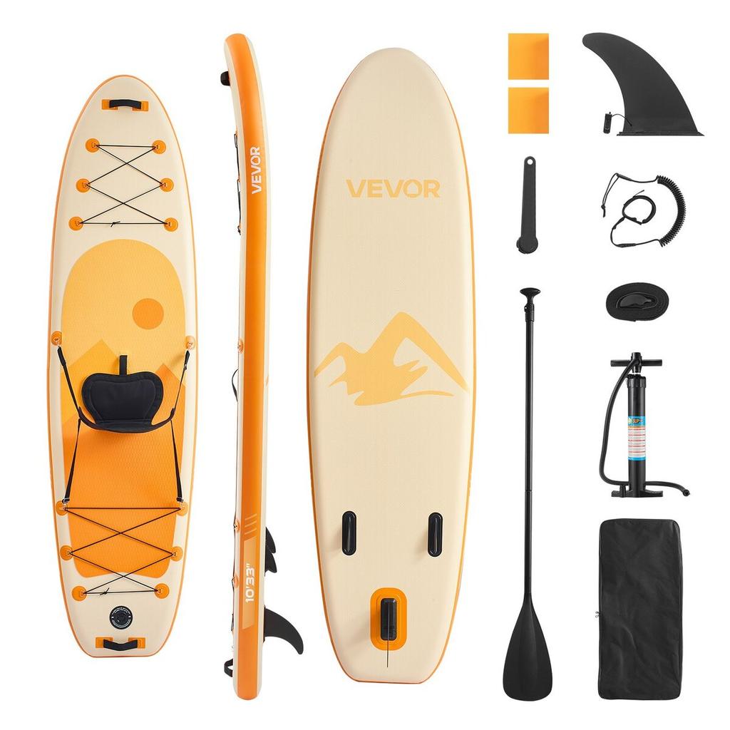Inflatable Paddle Board with Seat, 3.05m x 84cm x 15cm Wide Ultra-Light SUP Paddleboard, Stand Up Paddle Board with Accessories, Pump, Paddle, Fin,