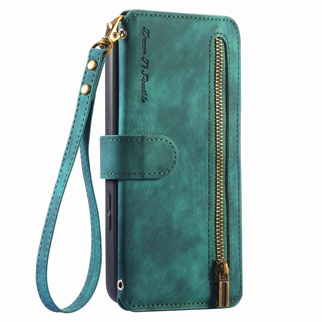 3-in-1 Luxury Leather Wallet Case for Samsung A13/A14/A15/A17...S21/S22/S23...w/ Stand, Shockproof, RFID, Multi-Slot & Zipper