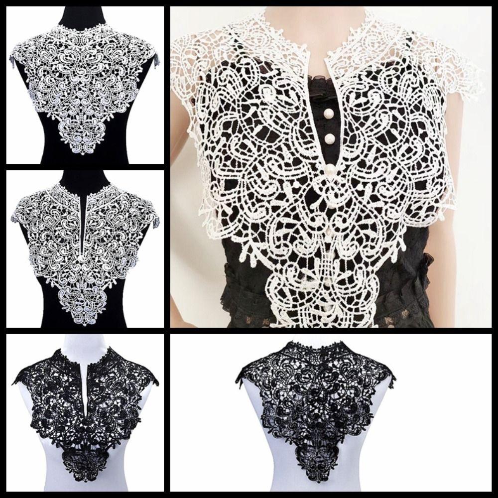 Detachable Lace Neckline Embroideried Fabric Apparel Accessories Women Clothes EMA