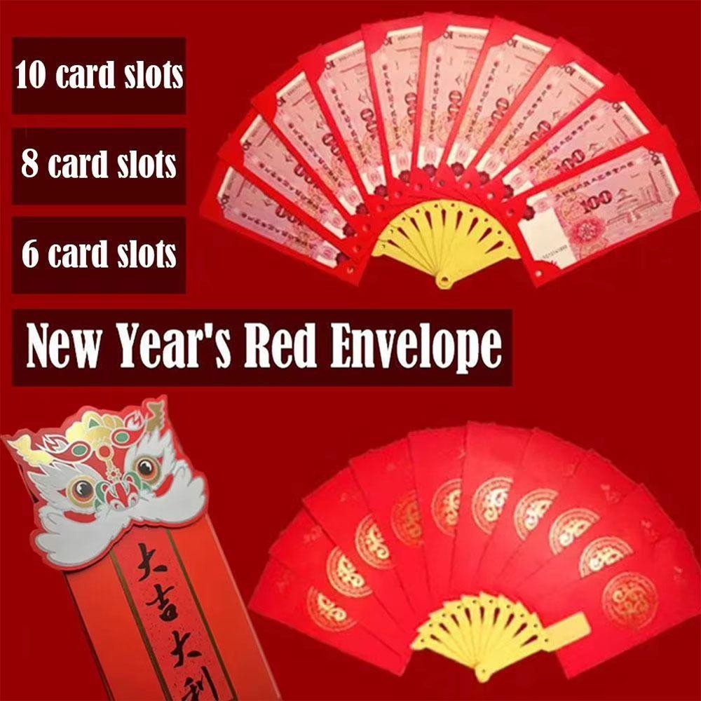 Expandable Fan Red Packet Fan-shaped Red Envelopes for Wedding Party New Year