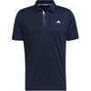 Solid Color Logo Polo Shirt Men Tops Navy-Blue IA5448
