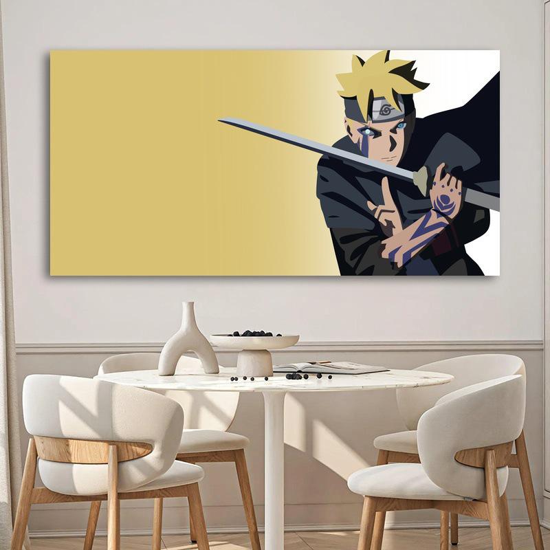 High-Definition Naruto & Boruto Self-Adhesive Wall Sticker - Easy Install for Dorms & Bedrooms