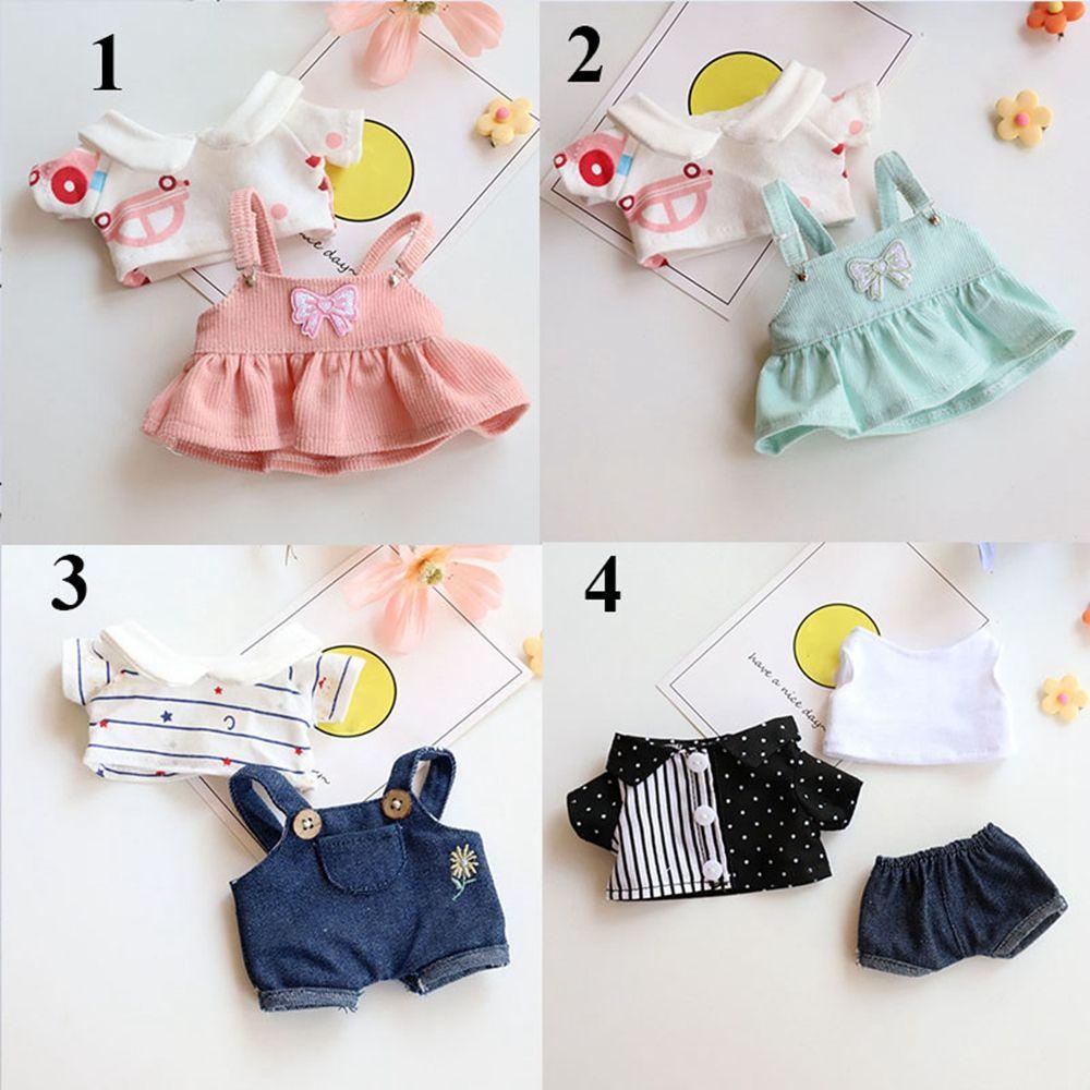 Casual Wears Overalls Fashion Cotton Pants 20cm Doll Trousers T-shirt Clothes 20cm Doll Clothes