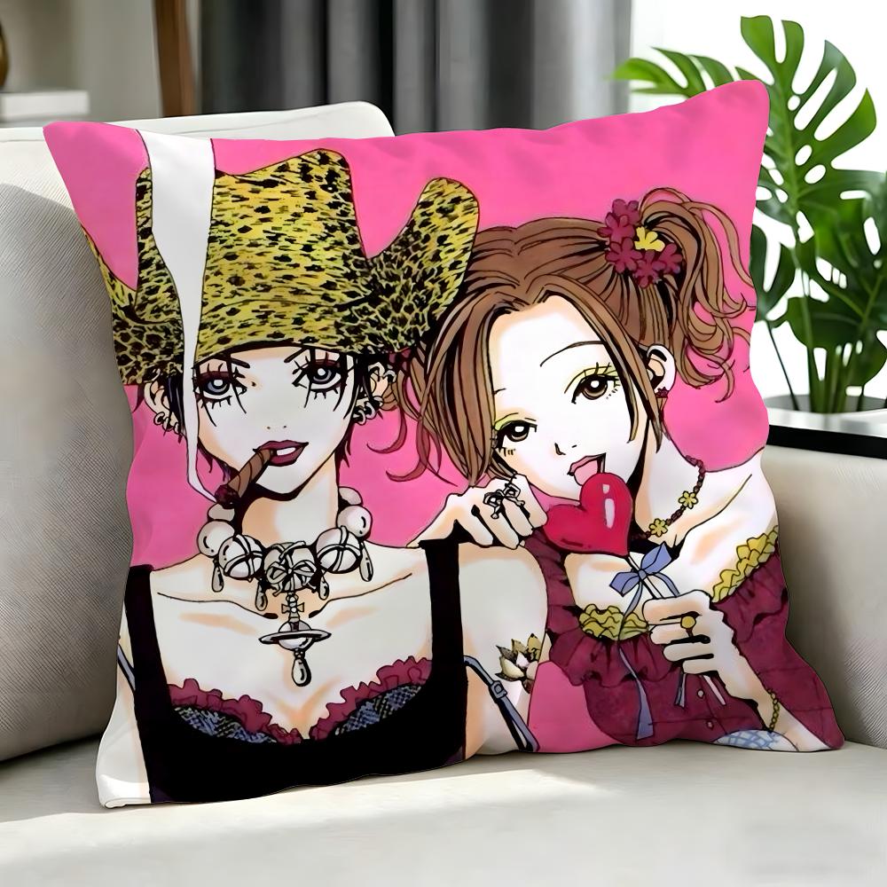 Anime Nana Cushion Cover Cushion Cover Set 4Pcs 50X50 45X45 40X40 Pillowcase Decorative Sofa Home Decor
