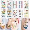 10 Sheets/Pack Kids Cartoon Fake Tattoo Stickers for Children Creative Water Transfer Printing DIY Temporary Tattoo