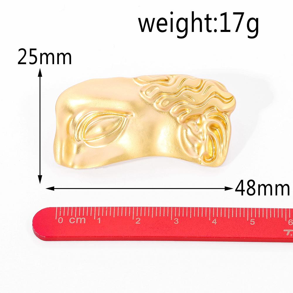 Half-Face Brooch Metal Badge Costume Accessory