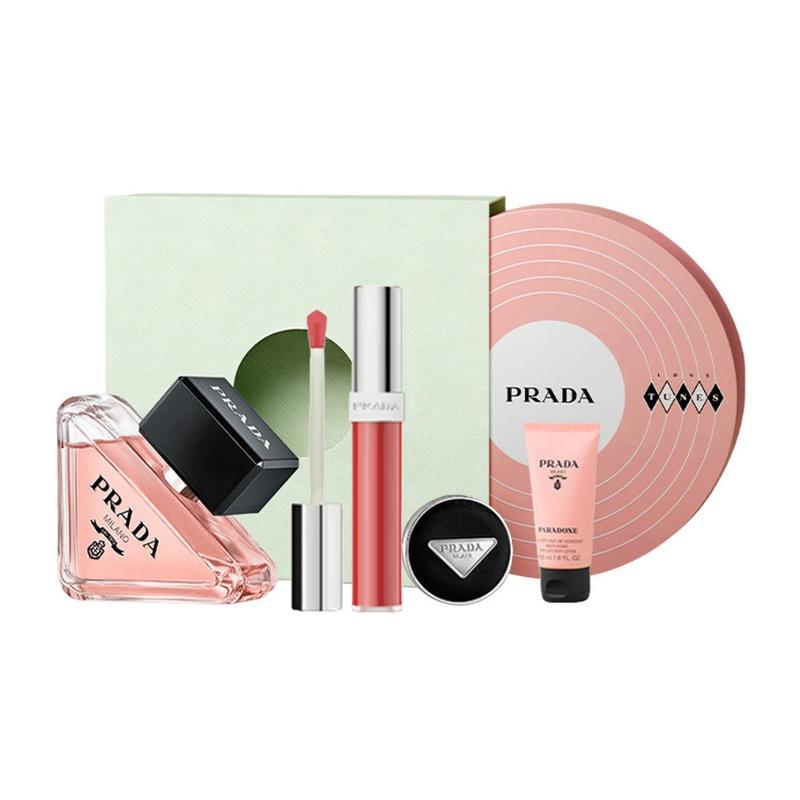 Prada My Unpredictable Perfume Glass Lip Glaze Gift Box Set 2026 Valentine's Day Limited Edition EDP Floral Fragrance Cosmetics four piece set