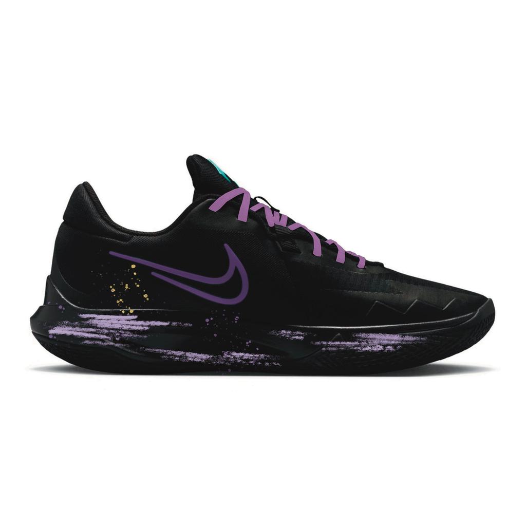 Nike Баскетбольные кроссовки Precision 6 Мужские Низкие Черный/Фиолетовый/Желтый IO7605-040(Team1744-)