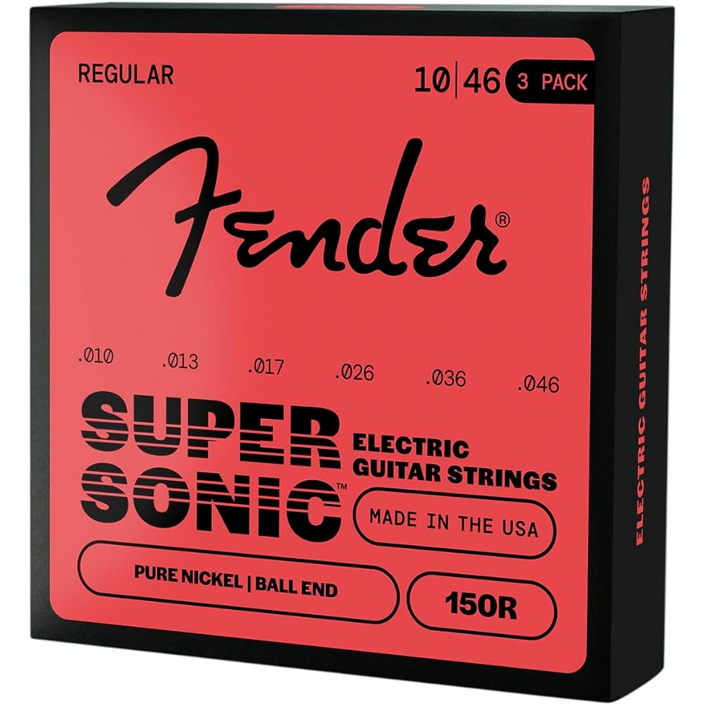 Струны для электрогитары Fender SuperSonic™ 150R, Чистый никель, Шариковый конец, Калибры .01...