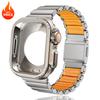 Титановый ремешок + Металлический корпус для Apple Watch Band Ultra 3/2 49 мм 46 мм 45 мм 44 мм Сплав Корпус-Чехол для Iwatch Серии 11 10 9 8 7 SE3