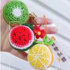 Avocado Knitted Keychain Mango Watermelon Weaved Keyrings Crochet Fruit Key Chain  Handbag Charms