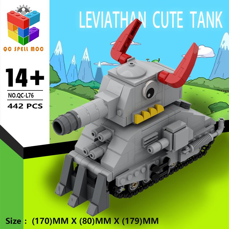 Семицветные креативные строительные блоки MOC Вторая мировая война KV44 Немецкий сверхтяжелый танк P1000 Демон Военная сборка Строительные блоки