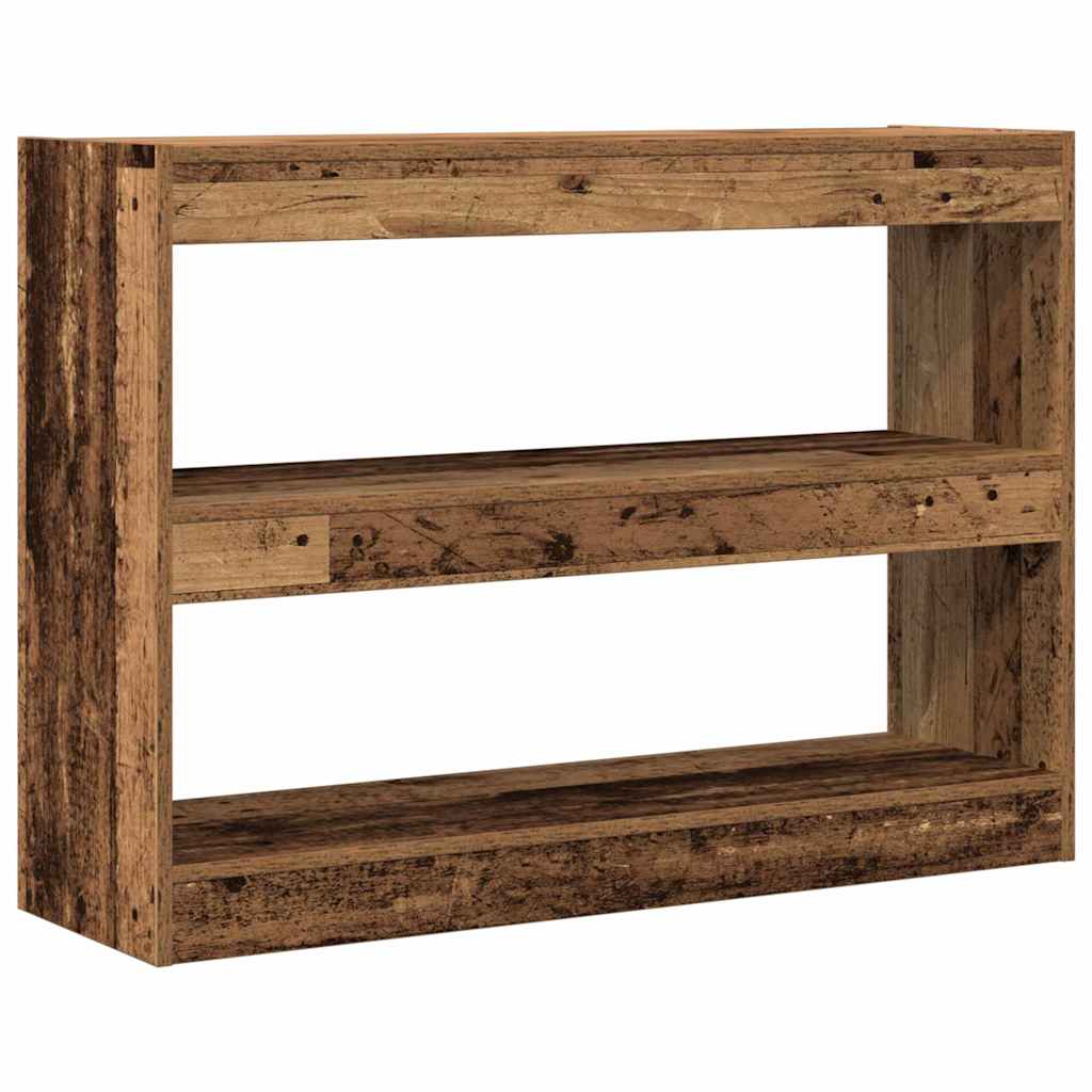 Bookshelf 2 Tiers 100 x 30 x 72 cm Engineered Wood Reclaimed Wood