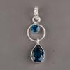 London Blue Topaz Gemstone 925 Sterling Silver Jewelry Pendant  Anniversary Gift PP-10-4