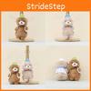 Cute Cartoon Bear Plush Doll Keychain Backpack Decoration Filling Daily Gifts