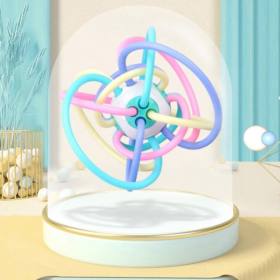 Сенсорный мячик для малышей, игрушки для прорезывания зубов для детей от 0 до 3 лет, мягкий пластиковый мячик-прорезыватель, игрушка для тренировки хватания рукой, погремушка, развивающая игрушка для мальчиков и девочек, жевательная игрушка