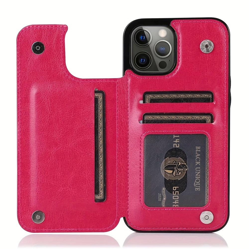 Кожаный чехол-кошелек для IPhone 14/13/12/11/Pro Max/Mini/XR/X/XS Max/8/7/6S/6 Plus/SE2/SE3/2022/2020 - держатель для карт и откидная задняя крышка