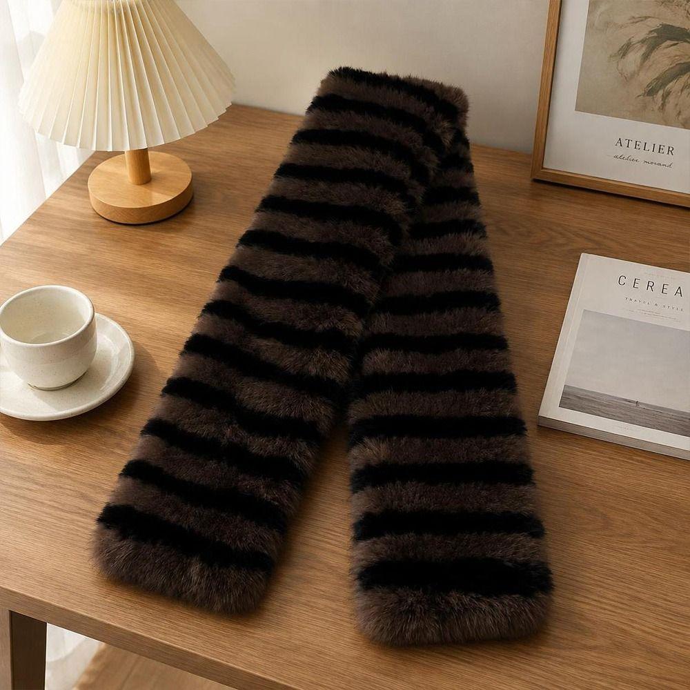 Windproof Winter Hat Scarf Set Faux Fur Plush Snood Scarf Fashion Fisherman Hat Scarf Women