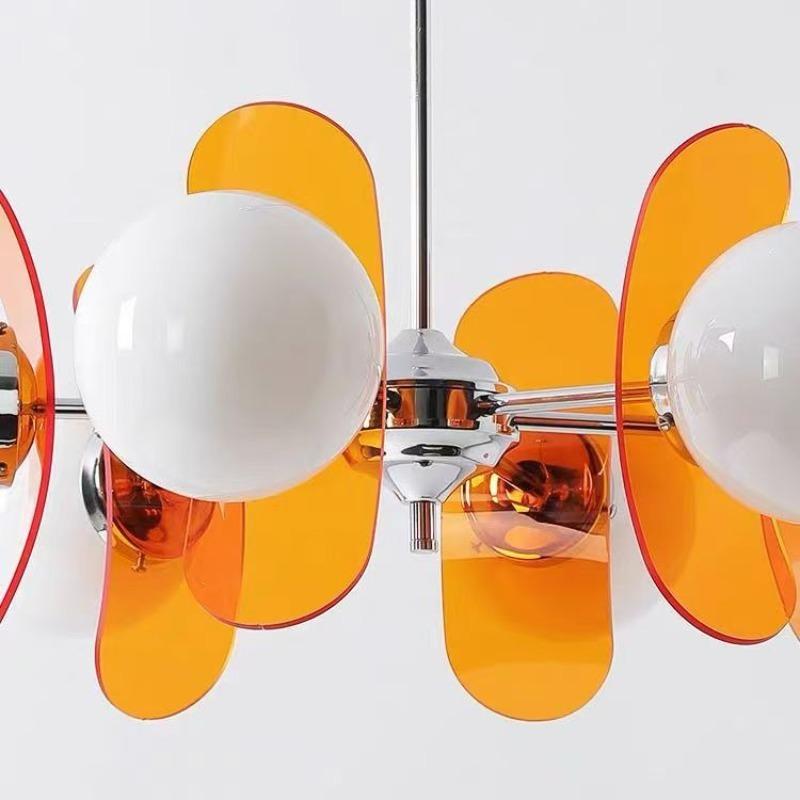 Круглая люстра Magic Beans Подвесная лампа Креативная винтажная стеклянная лампа Столовая Домашняя кухня Островное освещение