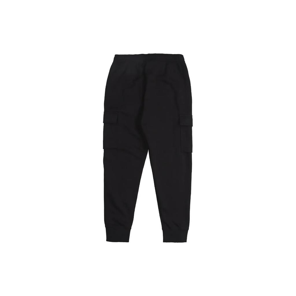 Nike Логотип Письмо Американский Винтаж Вышитое Худи и Флис Теплые Брюки с Манжетами Комплект Толстовки Мужской Комплект Толстовки Черный DX0542-010+CD3130-010