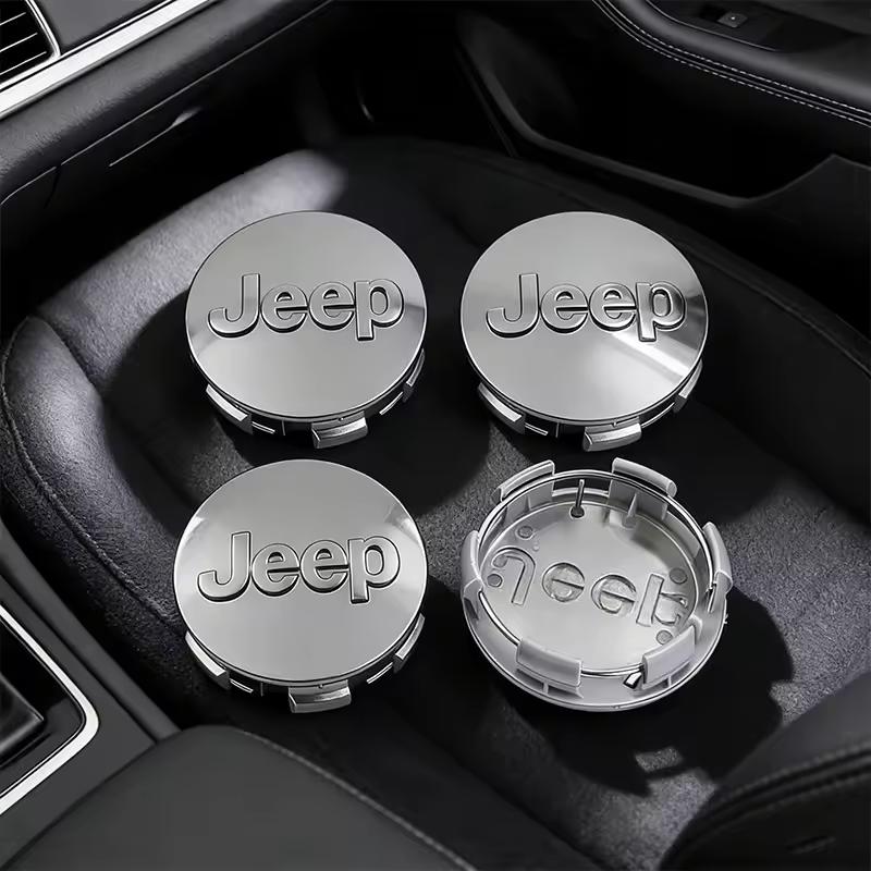 4Pcs Original Car Wheel Center Hub Cap Cover For Jeep Renegade Compass Grand Cherokee Wrangler jk Gladiator Patriot Liberty QTMYN1