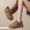 Мода 2024 года, осень, мода, женская повседневная обувь, однотонные кроссовки на платформе со шнуровкой, удобные женские туфли на плоской подошве, Zapatillas De Mujer