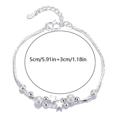 Серебряный браслет с подвесками Lucky Bead Charm для женщин, круглые браслеты, роскошь
