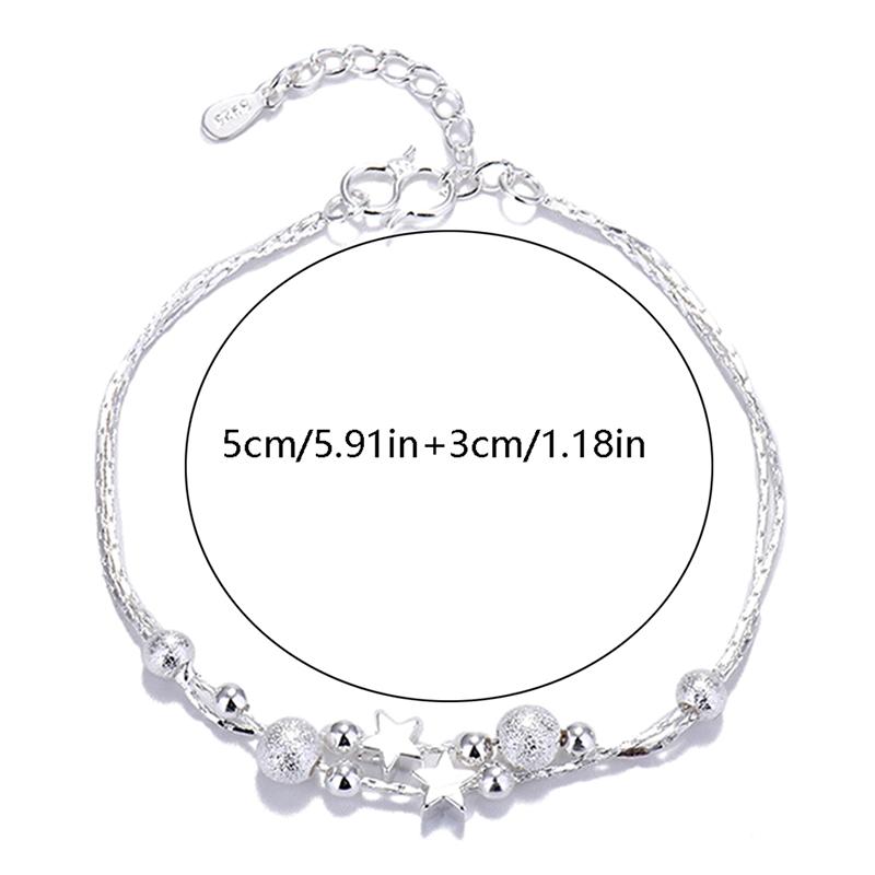 Серебряный браслет с подвесками Lucky Bead Charm для женщин, круглые браслеты, роскошь