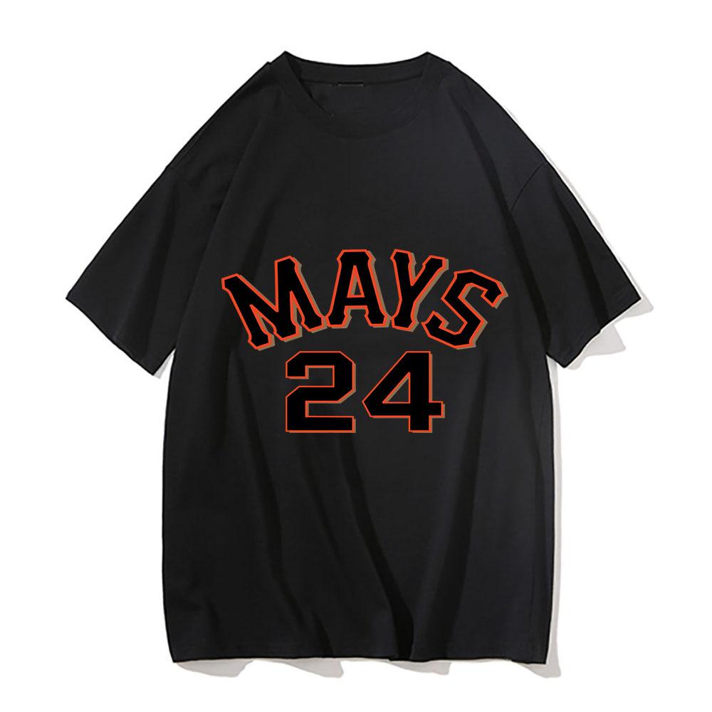 Baseball Willie Mays Print Man T-Shirts Graphic Street Tees High-Quality Sports Tees Clothing Cute Hip Hop Short Sleeve Costumes