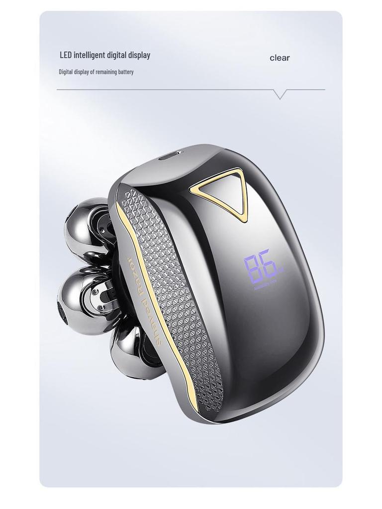 Немецкая точность 7-головочная электрическая бритва и машинка для стрижки волос для мужчин - Перезаряжаемая, многофункциональная бритва для бритья головы