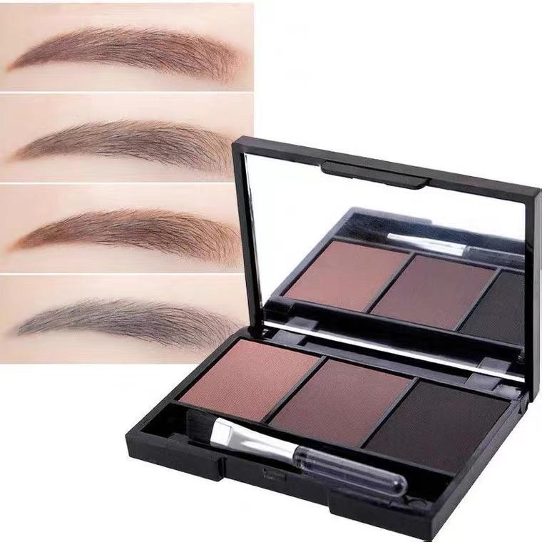 Three Dimensional Eyebrow Powder Waterproof, Sweat Resistant Long-lasting Makeup Nose Shadow Eyeshadow Contouring Tray Makeup Student Cosmetics
