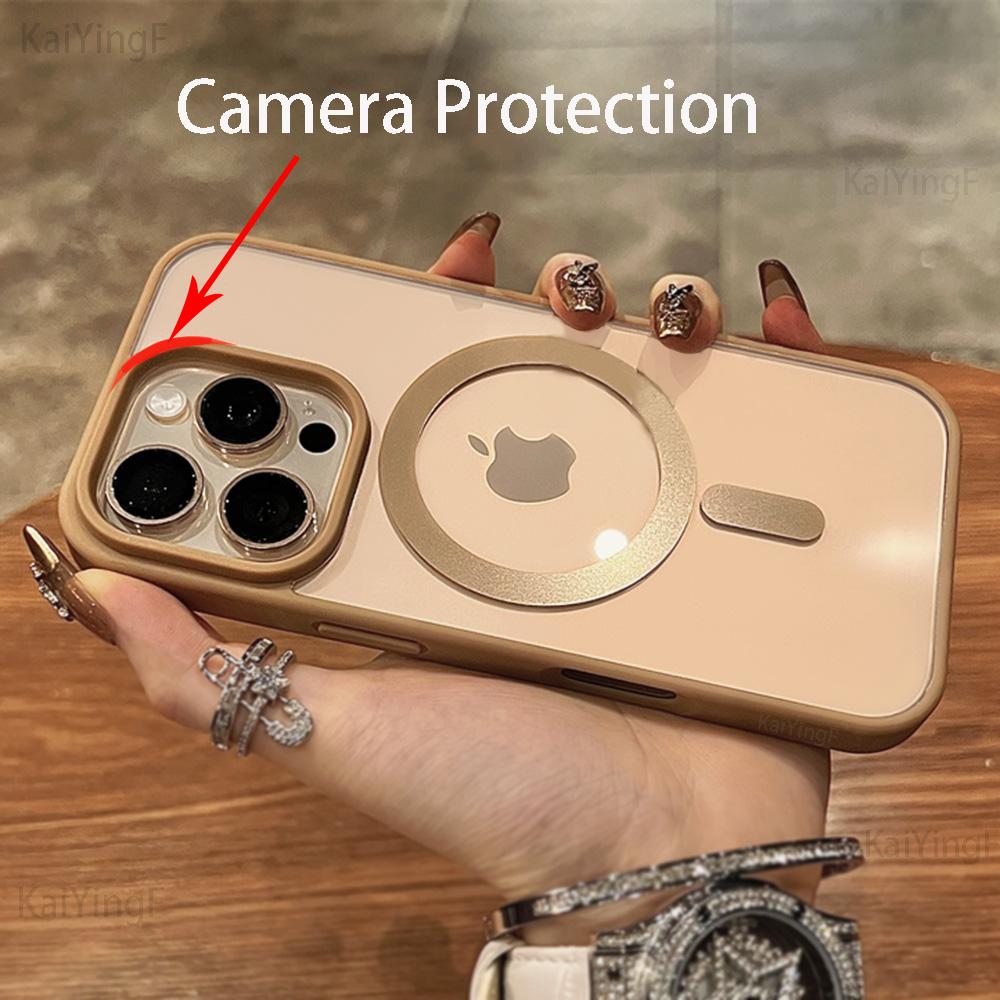 Роскошный прозрачный чехол для iPhone 16 15 14 13 12 11 Pro XS Max XR Магнитная беспроводная зарядка для Magsafe Мягкий бампер Прозрачный чехол