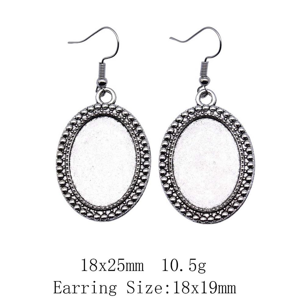 Подарки для женщин Винтажные серьги Овальные серьги-крючки Стеклянный кабошон Основание Подставка Подставка Серьги-подвески и подвески Женские сумки Серьги