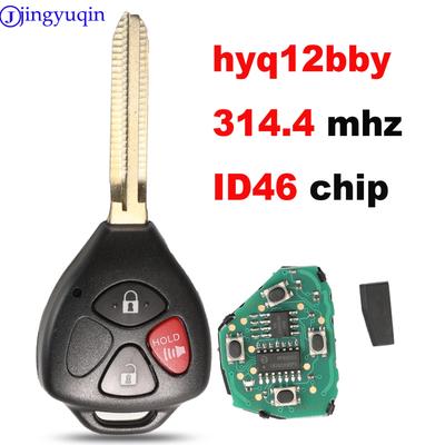 Jingyuqin 3 кнопки ASK 314 МГц HyQ12BBY с чипом ID67 чехол для дистанционного ключа для Toyota RAV4 Yaris Venza Scion tC/xA/xB/xC