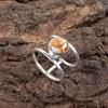 Orange Copper Turquoise Gemstone 925 Sterling Silver Jewelry Artisan Women Ring RR-13-36