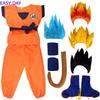 NEW Adults Kids Goku Cosplay Costumes For Boys Men Krillin Training Clothes Suit Outfits Son Goku Super Saiyan Wig Party Costume
