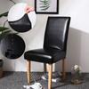 1/2/4/6 Pcs Waterproof PU Dining Chair Cover Solid Color Stretch Chair Protector Covers For Dinging Living Room