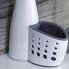 2 In 1 Refillable Liquid Detergent Bottle Liquid Dispensers Storage Box Sponge Holder Sink Organizer