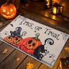 Halloween Crystal Velvet Doormat Halloween Theme Party Decoration Kids Favor Pumpkin Ghost Doormat Trick or Treat Party Supplies