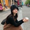 Temperament Solid Color Unique Plush Fisherman Hat Korean Style Hat Women Bucket Hat Fashion Design