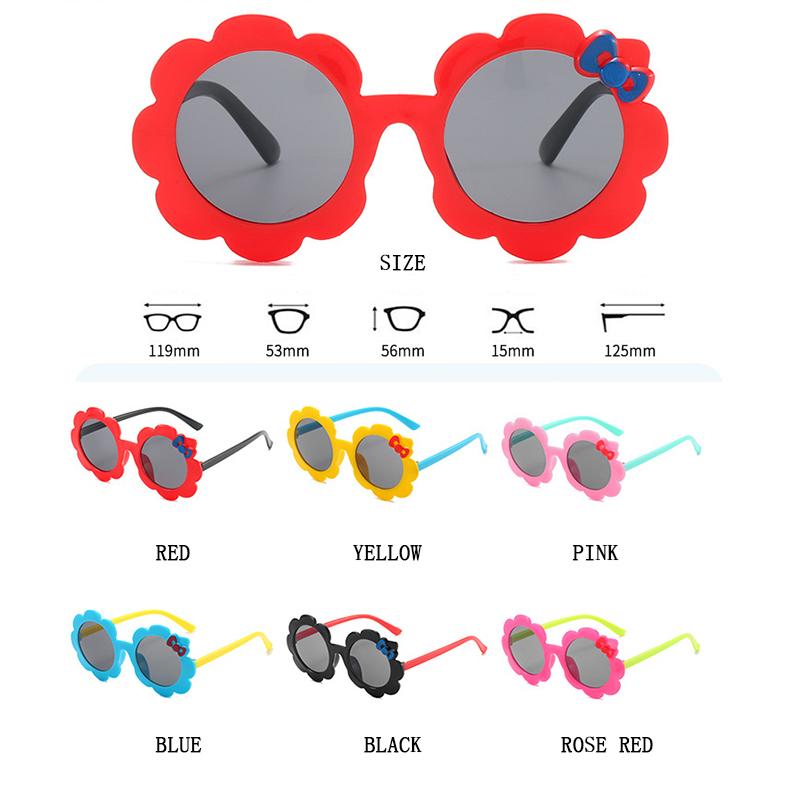 New Sunglasses Flower Cartoon Children Sunglasses Cute Bowknot Baby Glasses Cross-border Kids Sunglasses