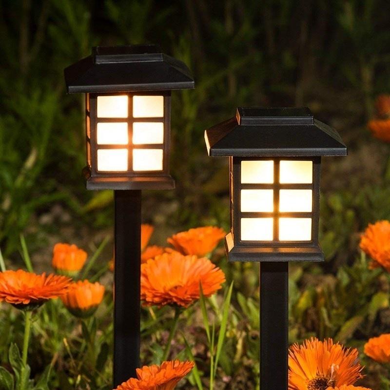 2Pcs/Pack Solar Power Pathway Lights Outdoor Garden Lights Landscape White/Warm White Light for Lawn