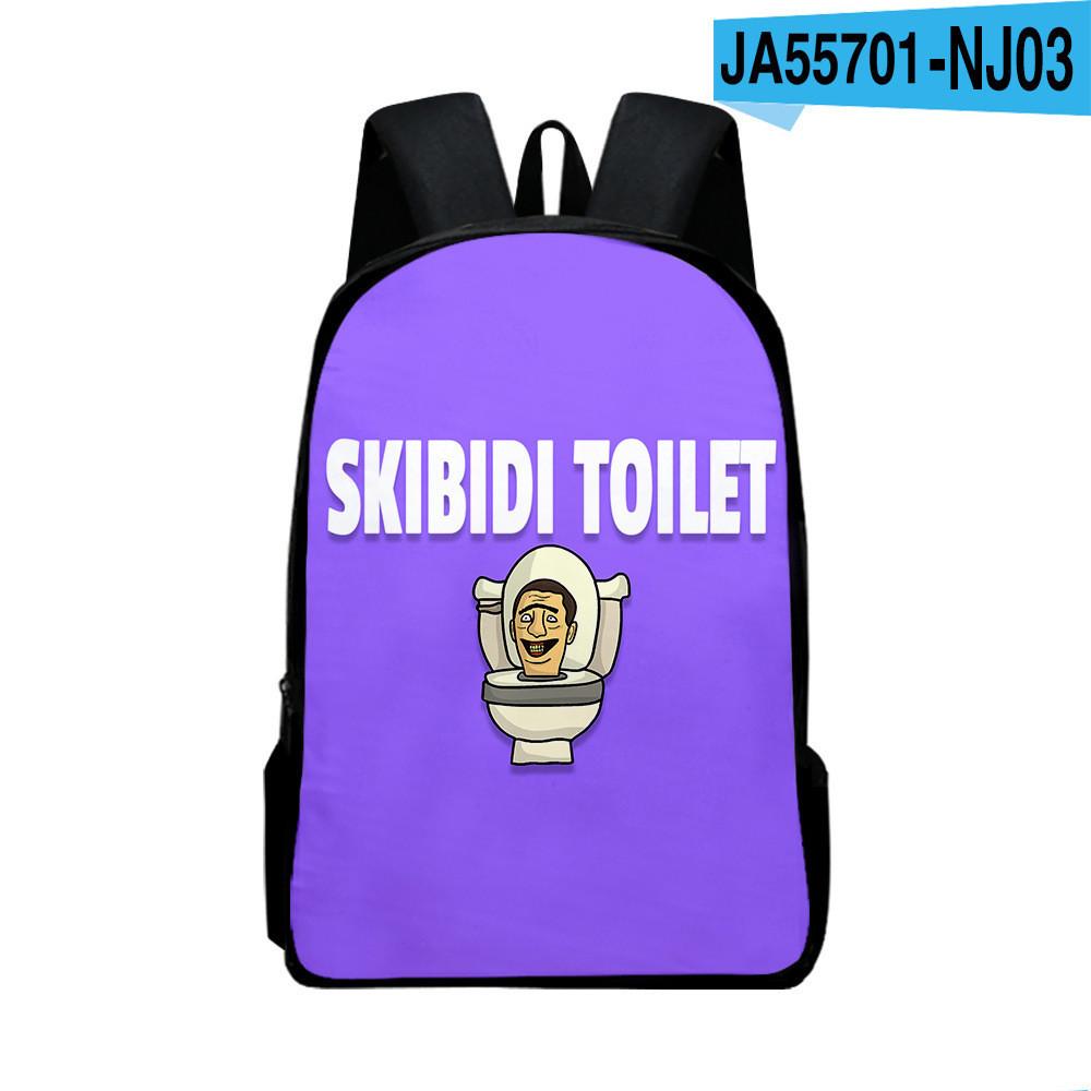Toilet Skibidi Character School Bag With Lightweight Polyester Lining Kids For
