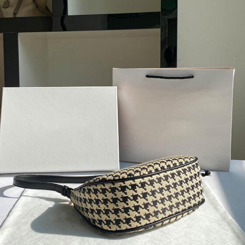 Новые сумки через плечо Женские сумки Продвинутая ретро-сумка Thousand Bird Grid Подмышечная сумка Модный тренд Досуг Универсальные ручные сумки