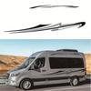 Two Side Vinyl Stickers Black-Grey Stripe Graphics For Caravan Travel Trailer Camper Van