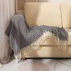Multi-Purpose Woven Blanket: Sofa Throw, Bed Runner, Air Conditioning Shawl, Summer Cool Nap Blanket