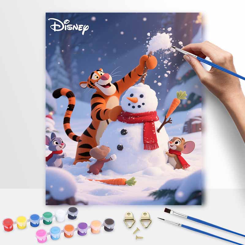 Disney winter snowman painting art kit handmade diy home decorations