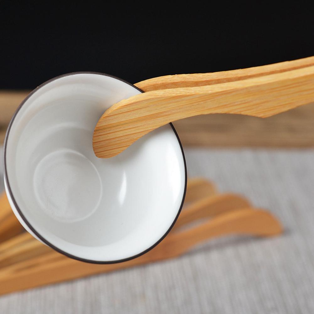 Bread Fruits Reusable Clamp Cooking Bamboo Tea Tweezer Food Tongs Gripper Toast Clip