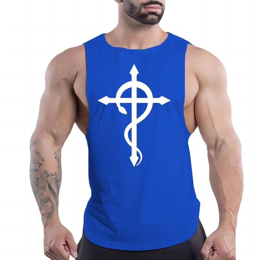 Повседневный спортивный жилет с круглым вырезом Four Seasons для взрослых и мужчин, простая трендовая дышащая футболка без рукавов с креативной графикой и 2d принтом