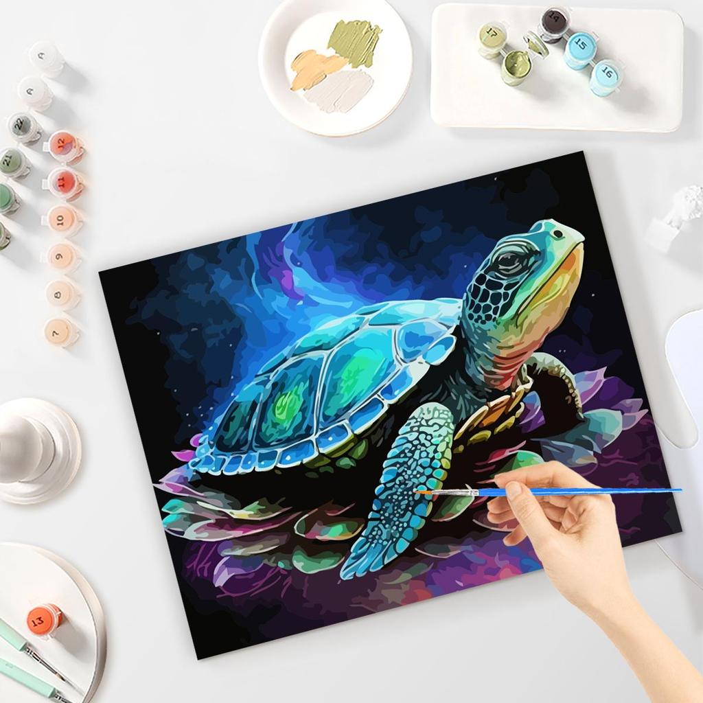 RUOPOTY Картина по номерам для взрослых, стартовые наборы, морские черепахи, животные, ручная работа, акриловая краска, подарок «сделай сам», для домашнего декора с рамкой